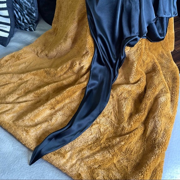 Alexander Wang Women's Black Silk Asymmetric Exposed Leg Skirt with Shorts - Picture 10 of 16